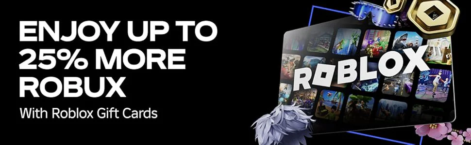 Enjoy up to 25% more Robux with Roblox Gift Cards